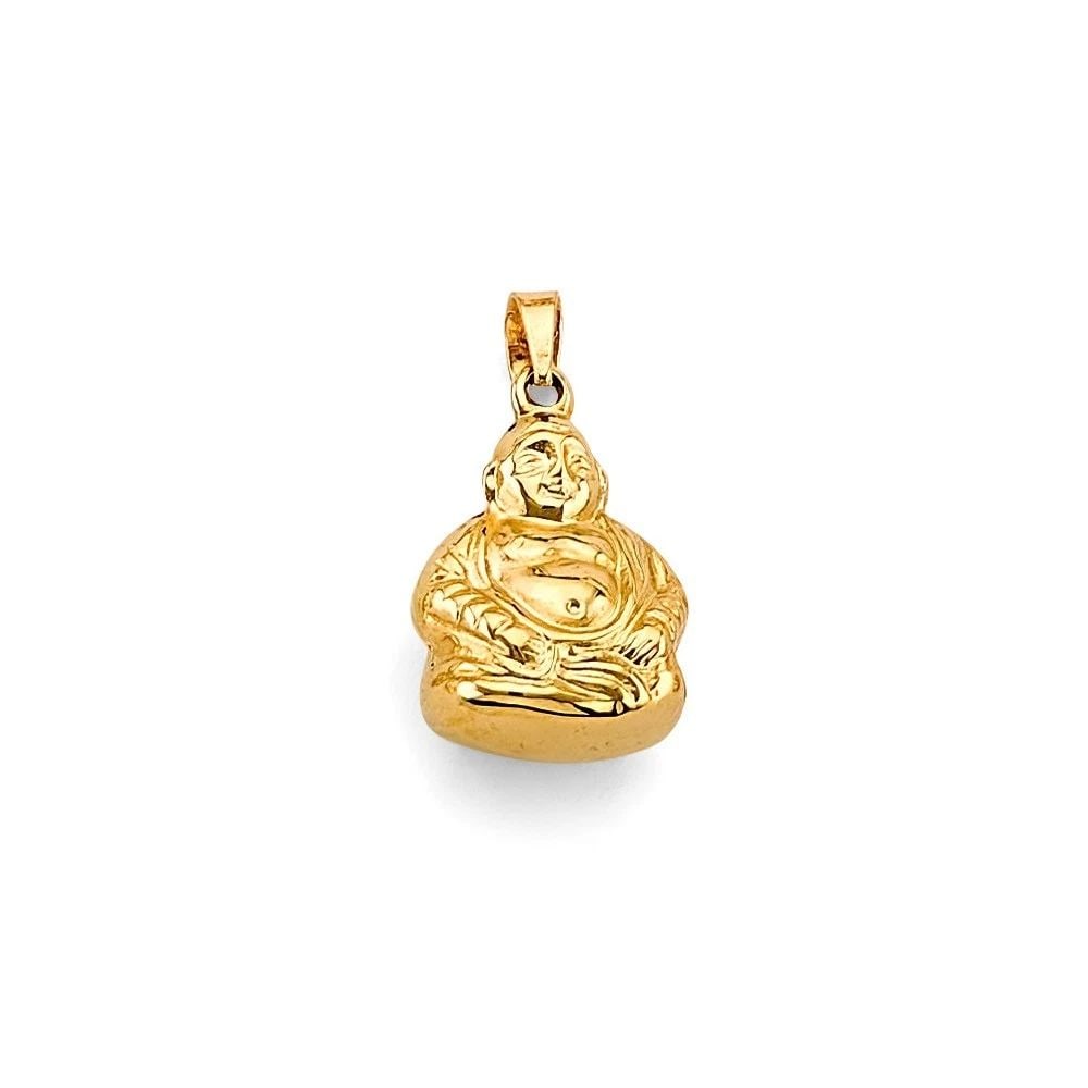 NEW 14K YELLOW GOLD BUDDEDDHA PENDANT: NEW 14K YELLOW GOLD BUDDEDDHA PENDANTBUDDEDDHA PENDANTNEW 14KYELLOW GOLDHeight : 15 mmWidth : 10 mmApx. WEIGHT : 0.7g