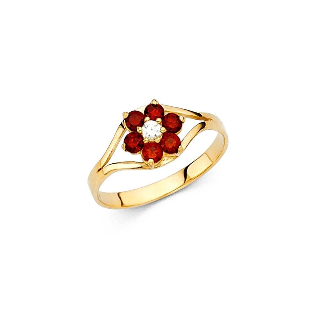NEW 14K YELLOW GOLD BIRTH STONE BABIES RING (1 of 2)