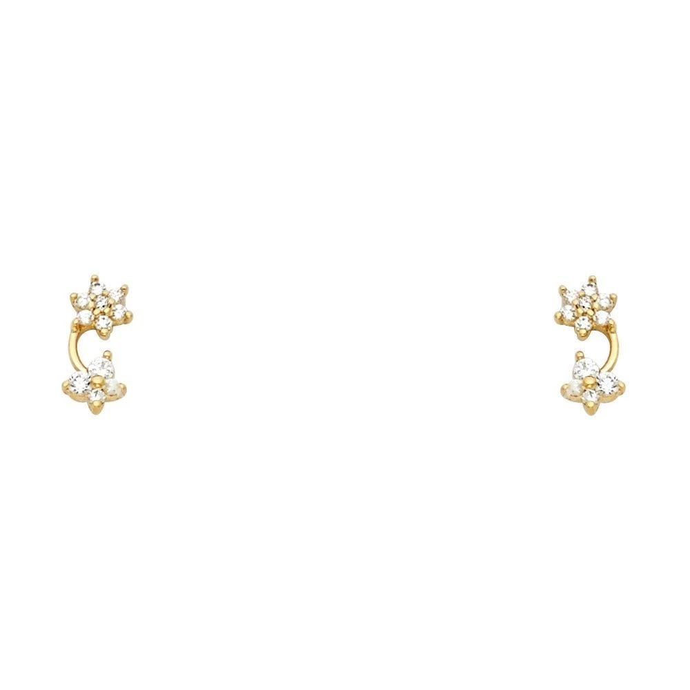 NEW 14K YELLOW GOLD STUD EARRINGS WITH SCREW BACK: NEW 14K YELLOW GOLD STUD EARRINGS WITH SCREW BACKSTUD EARRINGS WITH SCREW BACKNEW 14KYELLOW GOLD