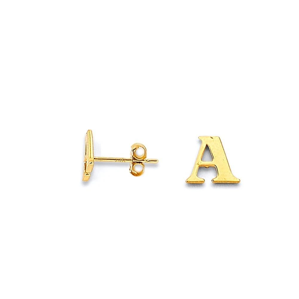 NEW 14K YELLOW GOLD INITIAL EARRINGS: NEW 14K YELLOW GOLD INITIAL EARRINGSINITIAL EARRINGSNEW 14KYELLOW GOLD