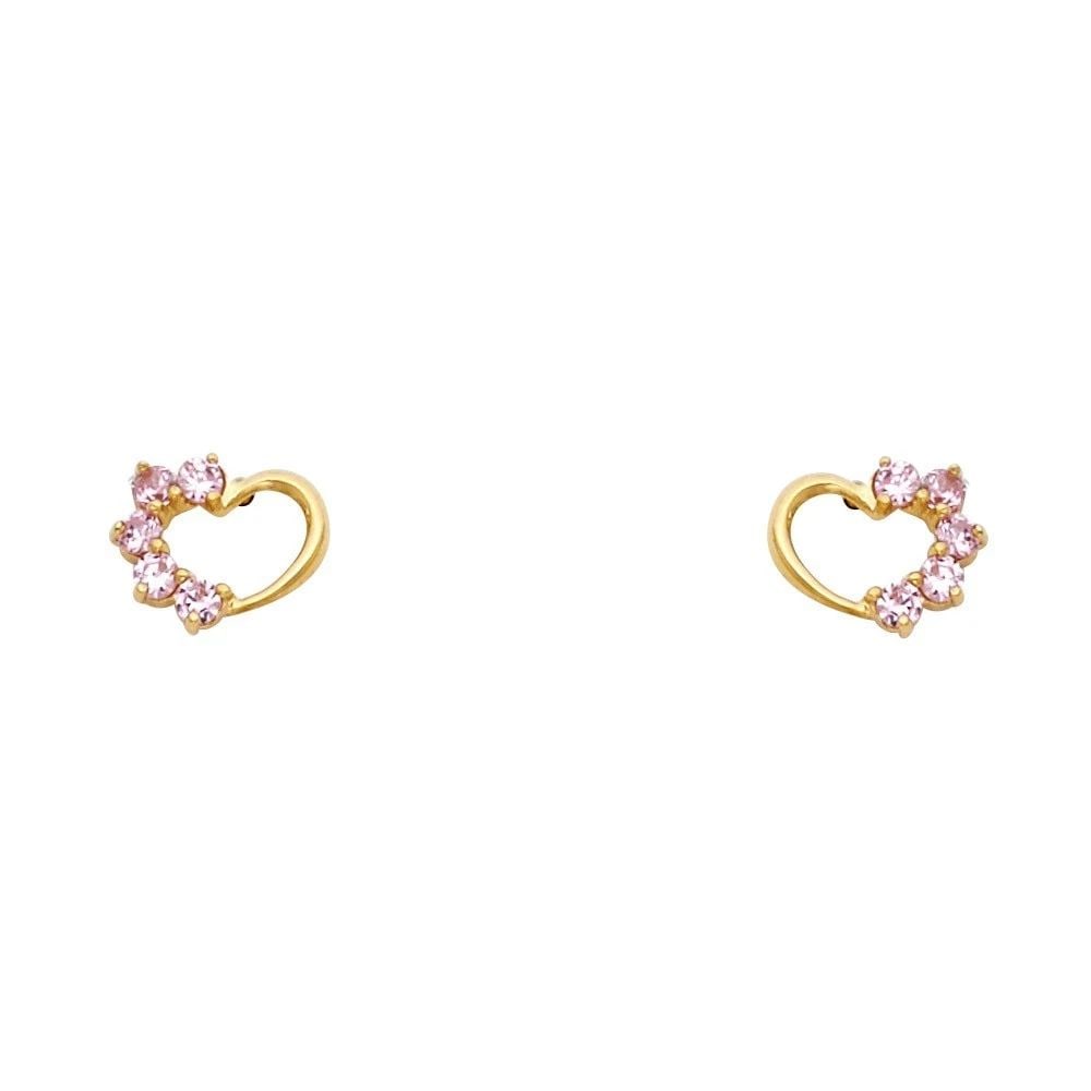 NEW 14K YELLOW GOLD HEART STUD EARRINGS: NEW 14K YELLOW GOLD HEART STUD EARRINGSHEART STUD EARRINGSNEW 14KYELLOW GOLD