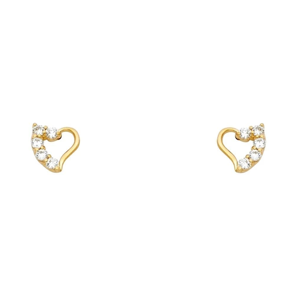 NEW 14K YELLOW GOLD HEART STUD EARRINGS: NEW 14K YELLOW GOLD HEART STUD EARRINGSHEART STUD EARRINGSNEW 14KYELLOW GOLD