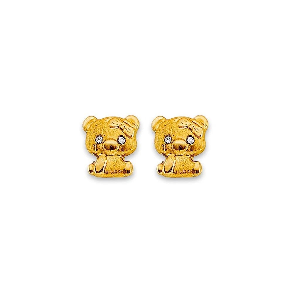 NEW 14K YELLOW GOLD DOG STUD EARRINGS WITH SCREW BACK: NEW 14K YELLOW GOLD DOG STUD EARRINGS WITH SCREW BACKDOG STUD EARRINGS WITH SCREW BACKNEW 14KYELLOW GOLD