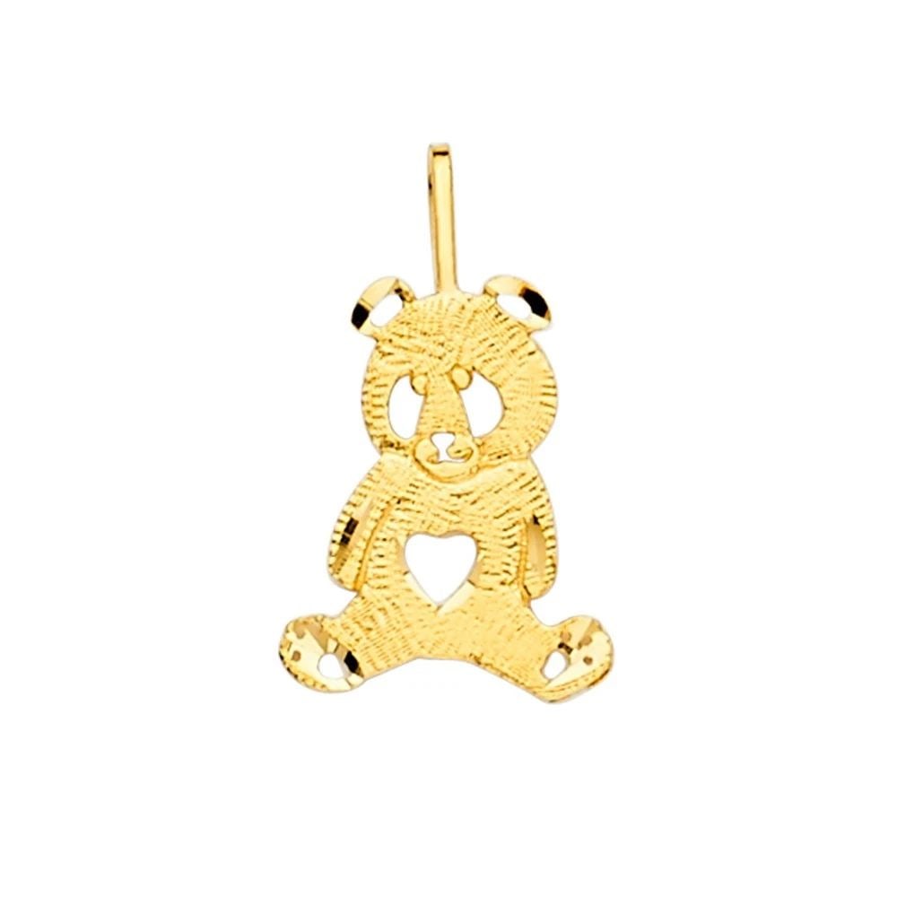 NEW 14K YELLOW GOLD BEAR PENDANT (1 of 2)
