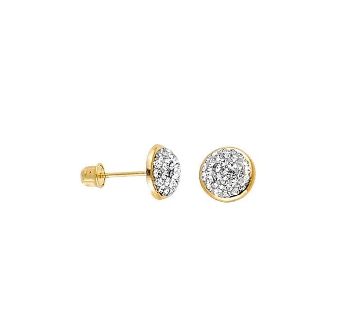 NEW 14K YELLOW GOLD ROUND BUTTON EARRINGS WITH SCREW BACK: NEW 14K YELLOW GOLD ROUND BUTTON EARRINGS WITH SCREW BACKROUND BUTTON EARRINGS WITH SCREW BACKNEW 14KYELLOW GOLD