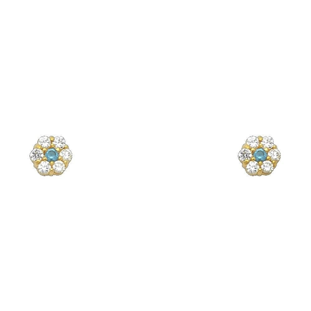 NEW 14K YELLOW GOLD FLOWER 6 LEAF SCREW BACK STUD EARRINGS (DEC): NEW 14K YELLOW GOLD FLOWER 6 LEAF SCREW BACK STUD EARRINGS (DEC)FLOWER 6 LEAF SCREW BACK STUD EARRINGS (DEC)NEW 14KYELLOW GOLD