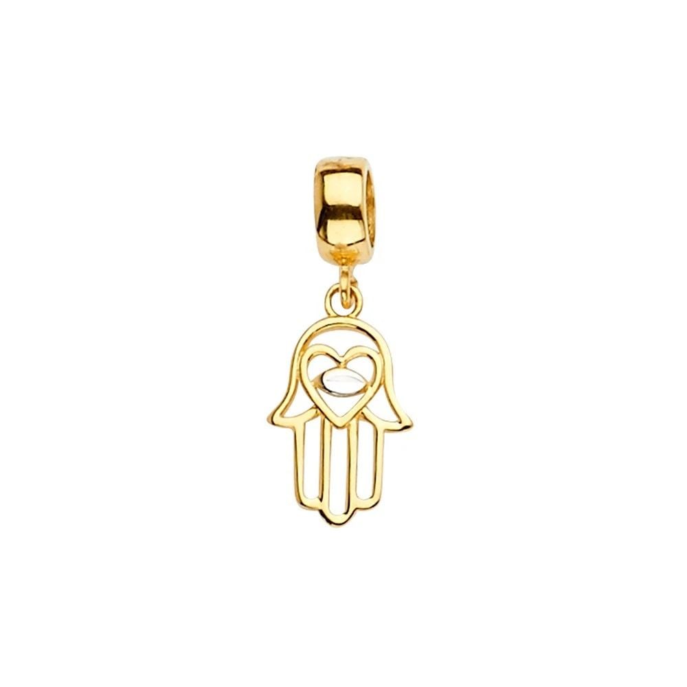 NEW 14K YELLOW GOLD HAMSA CHARM FOR MIX&MATCH BRACELET: NEW 14K YELLOW GOLD HAMSA CHARM FOR MIX&MATCH BRACELETHAMSA CHARM FOR MIX&MATCH BRACELETNEW 14KYELLOW GOLDHeight : 21 mmWidth : 9 mmApx. WEIGHT : 0.7g