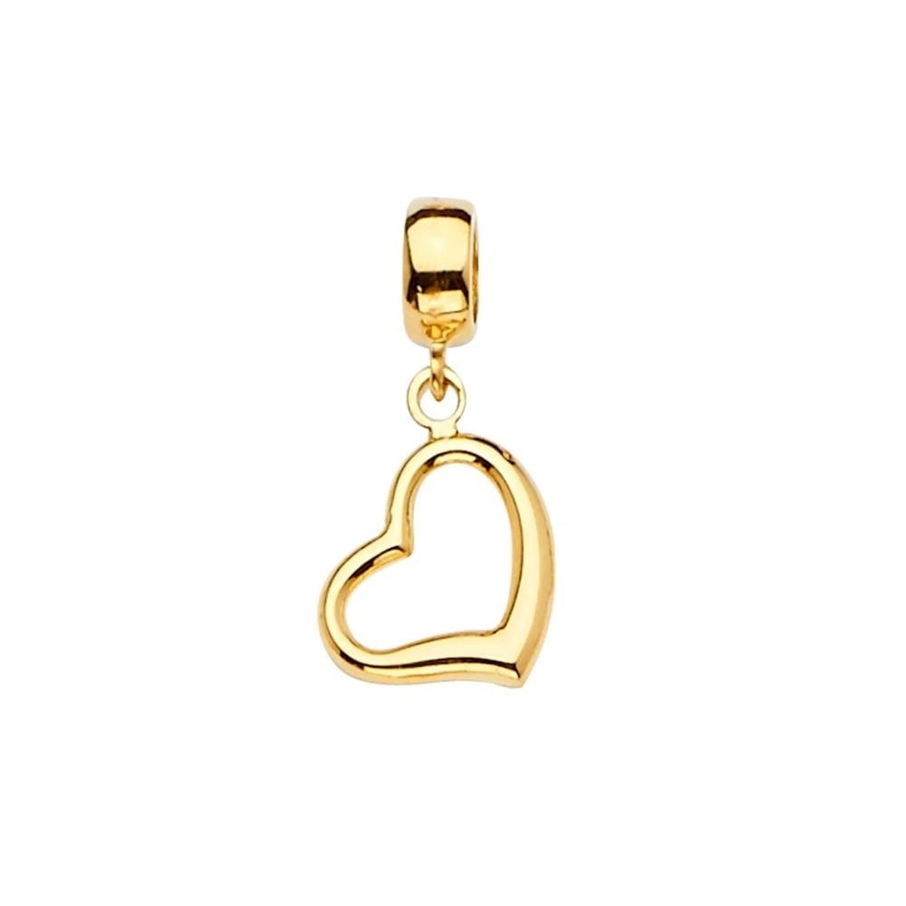 NEW 14K YELLOW GOLD HEART CHARM FOR MIX&MATCH BRACELET: NEW 14K YELLOW GOLD HEART CHARM FOR MIX&MATCH BRACELETHEART CHARM FOR MIX&MATCH BRACELETNEW 14KYELLOW GOLDHeight : 21 mmWidth : 10 mmApx. WEIGHT : 0.7g