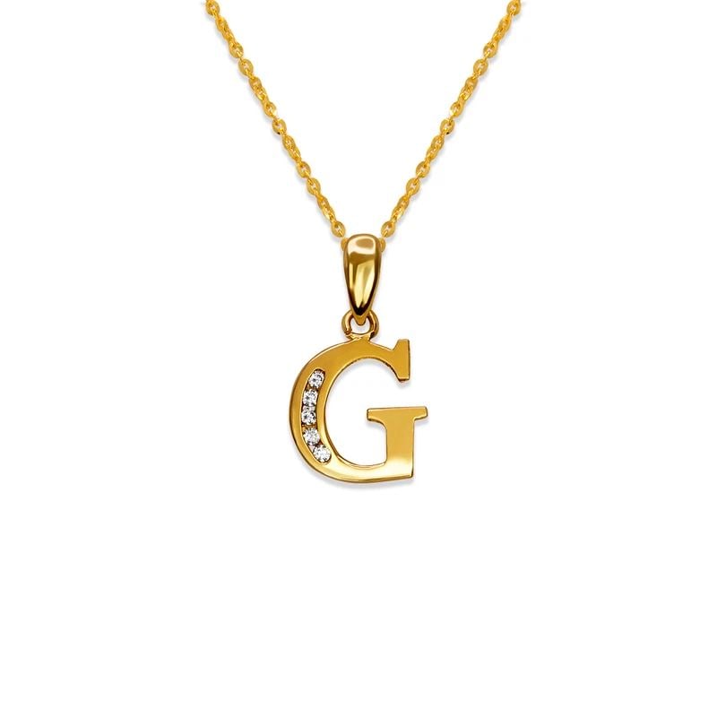 NEW 14K YELLOW GOLD INITIAL "G" PENDANT (1 of 2)