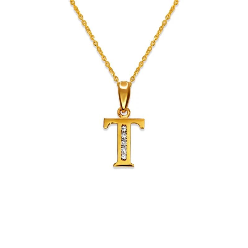 NEW 14K YELLOW GOLD INITIAL "T" PENDANT: NEW 14K YELLOW GOLD INITIAL "T" PENDANTINITIAL "T" PENDANTNEW 14KYELLOW GOLDApx. WIDTH: 8x10mmApx WEIGHT: 0.7g