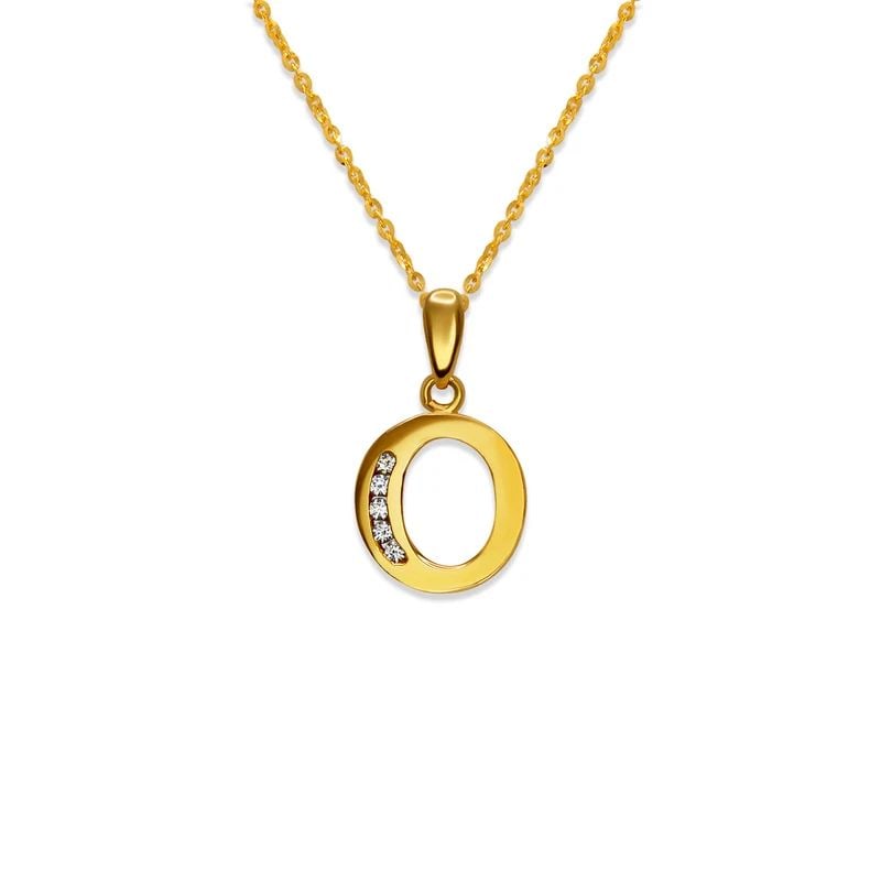 NEW 14K YELLOW GOLD INITIAL "O" PENDANT (1 of 2)