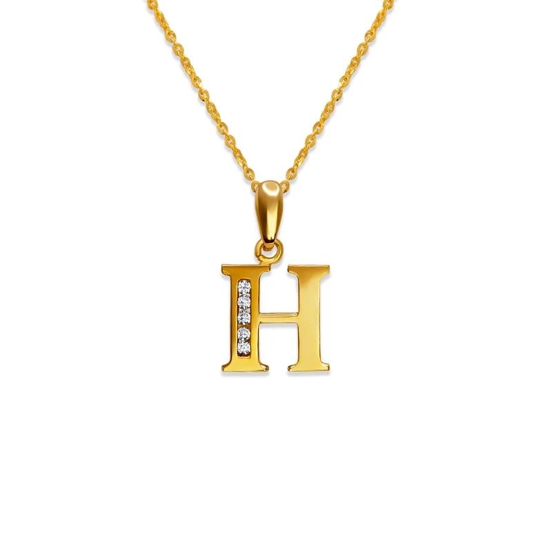 NEW 14K YELLOW GOLD INITIAL "H" PENDANT: NEW 14K YELLOW GOLD INITIAL "H" PENDANTINITIAL "H" PENDANTNEW 14KYELLOW GOLDApx. WIDTH: 9x10mmApx WEIGHT: 0.7g
