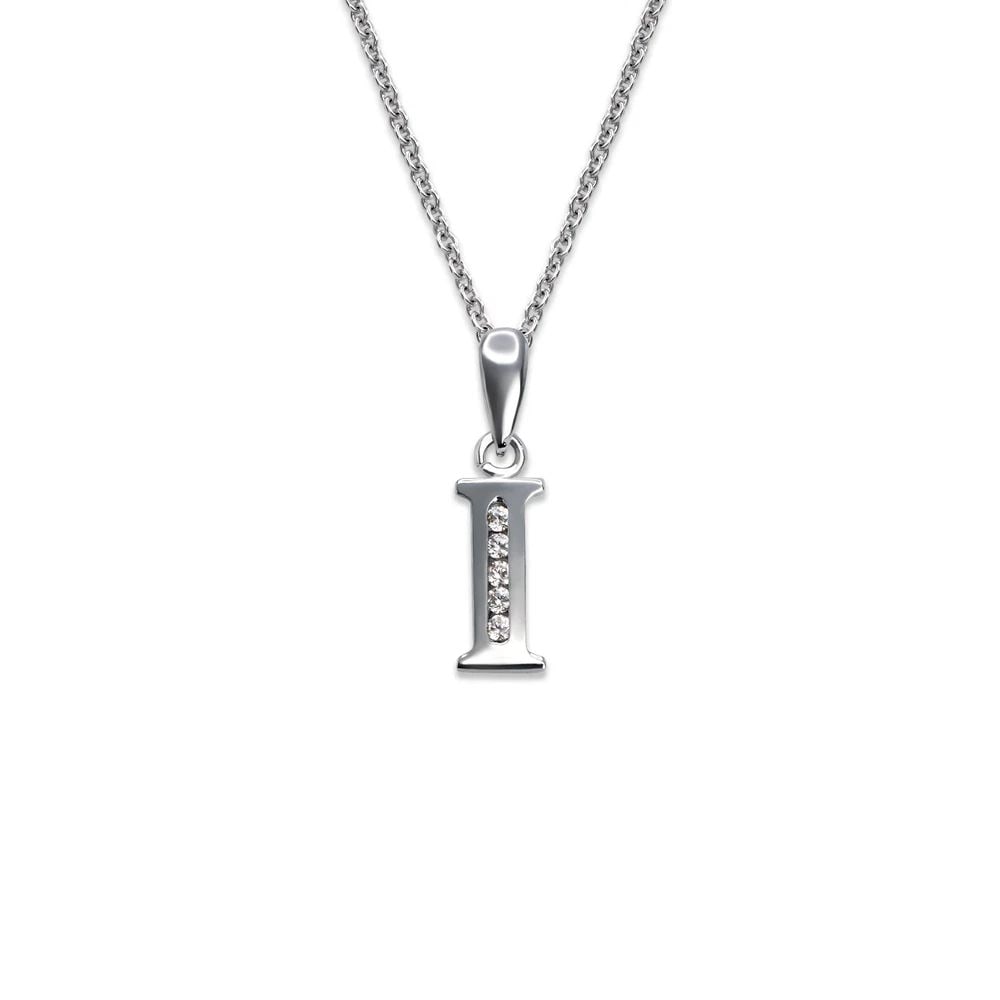 NEW 14K WHITE GOLD INITIAL "I" PENDANT: NEW 14K WHITE GOLD INITIAL "I" PENDANTINITIAL "I" PENDANTNEW 14KWHITE GOLDApx. WIDTH: 4x10mmApx WEIGHT: 0.7g