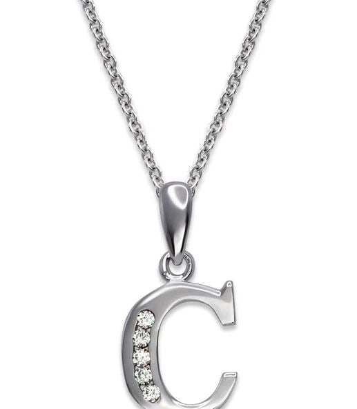 NEW 14K WHITE GOLD INITIAL "C" PENDANT: NEW 14K WHITE GOLD INITIAL "C" PENDANTINITIAL "C" PENDANTNEW 14KWHITE GOLDApx. WIDTH: 8x10mmApx WEIGHT: 0.7g
