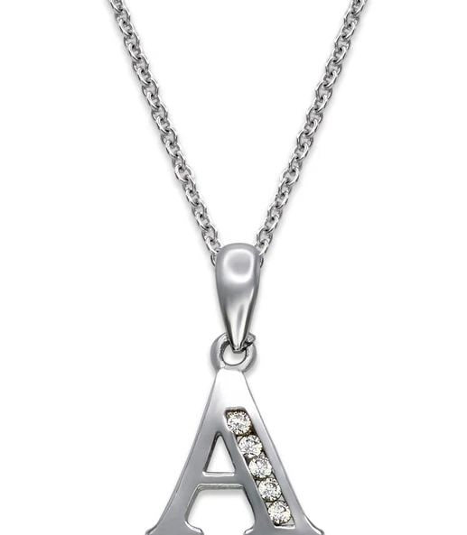 NEW 14K WHITE GOLD INITIAL "A" PENDANT: NEW 14K WHITE GOLD INITIAL "A" PENDANTINITIAL "A" PENDANTNEW 14KWHITE GOLDApx. WIDTH: 10x10mmApx WEIGHT: 0.7g