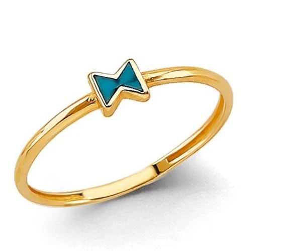 NEW 14K YELLOW GOLD ENAMEL RIBBON STACKABLE RING: NEW 14K YELLOW GOLD ENAMEL RIBBON STACKABLE RINGENAMEL RIBBON STACKABLE RINGNEW 14KYELLOW GOLDWIDTH :WEIGHT : 0.7g