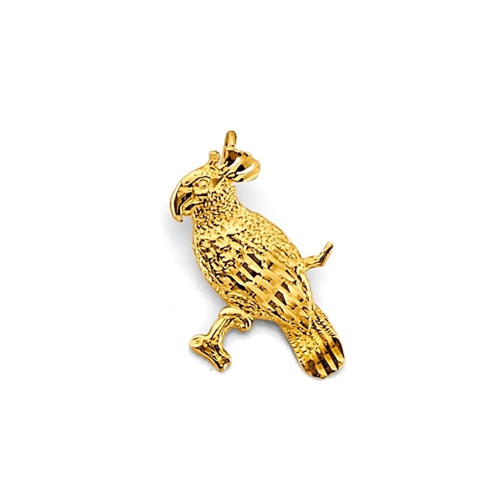 NEW 14K YELLOW GOLD BIRD PENDANT: NEW 14K YELLOW GOLD BIRD PENDANTBIRD PENDANTNEW 14KYELLOW GOLDHeight : 20 mmWidth : 15 mmApx. WEIGHT : 0.6g