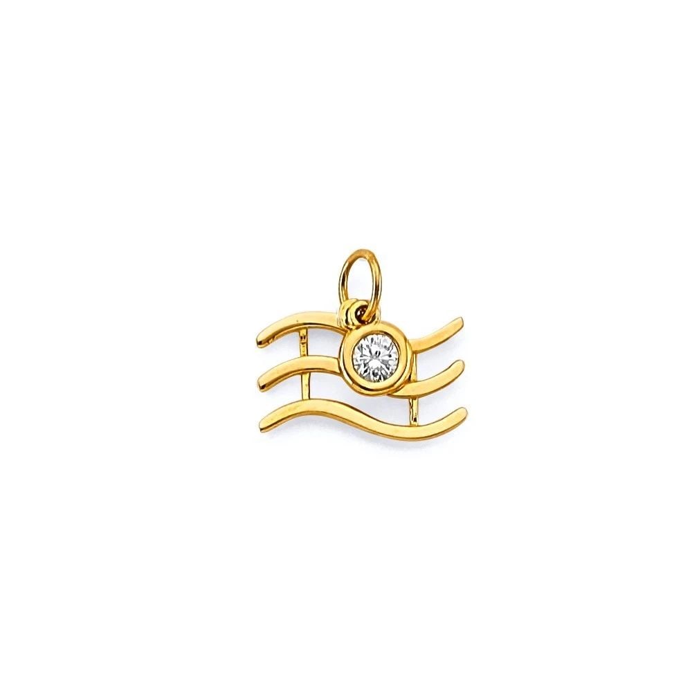 NEW 14K YELLOW GOLD RABBIT PENDANT: NEW 14K YELLOW GOLD CZ ZODIAC PENDANTCZ ZODIAC PENDANTNEW 14KYELLOW GOLDHeight : 10 mmWidth : 12 mmApx. WEIGHT : 0.6g