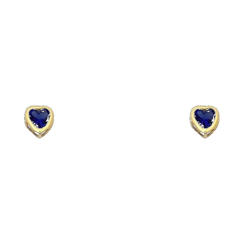 NEW 14K YELLOW GOLD 4MM HEART BEZEL SCREW BACK STUD EARRINGS (SEP): NEW 14K YELLOW GOLD 4MM HEART BEZEL SCREW BACK STUD EARRINGS (SEP)4MM HEART BEZEL SCREW BACK STUD EARRINGS (SEP)NEW 14KYELLOW GOLD