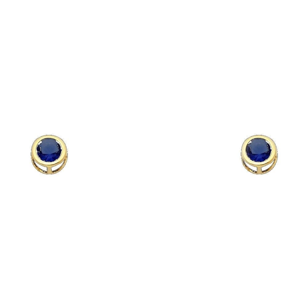 NEW 14K YELLOW GOLD 4MM ROUND BEZEL SCREW BACK STUD EARRINGS (SEP): NEW 14K YELLOW GOLD 4MM ROUND BEZEL SCREW BACK STUD EARRINGS (SEP)4MM ROUND BEZEL SCREW BACK STUD EARRINGS (SEP)NEW 14KYELLOW GOLD