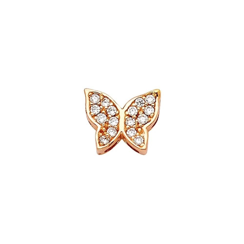 NEW 14K PINK BUTTERFLY PENDANT (1 of 2)