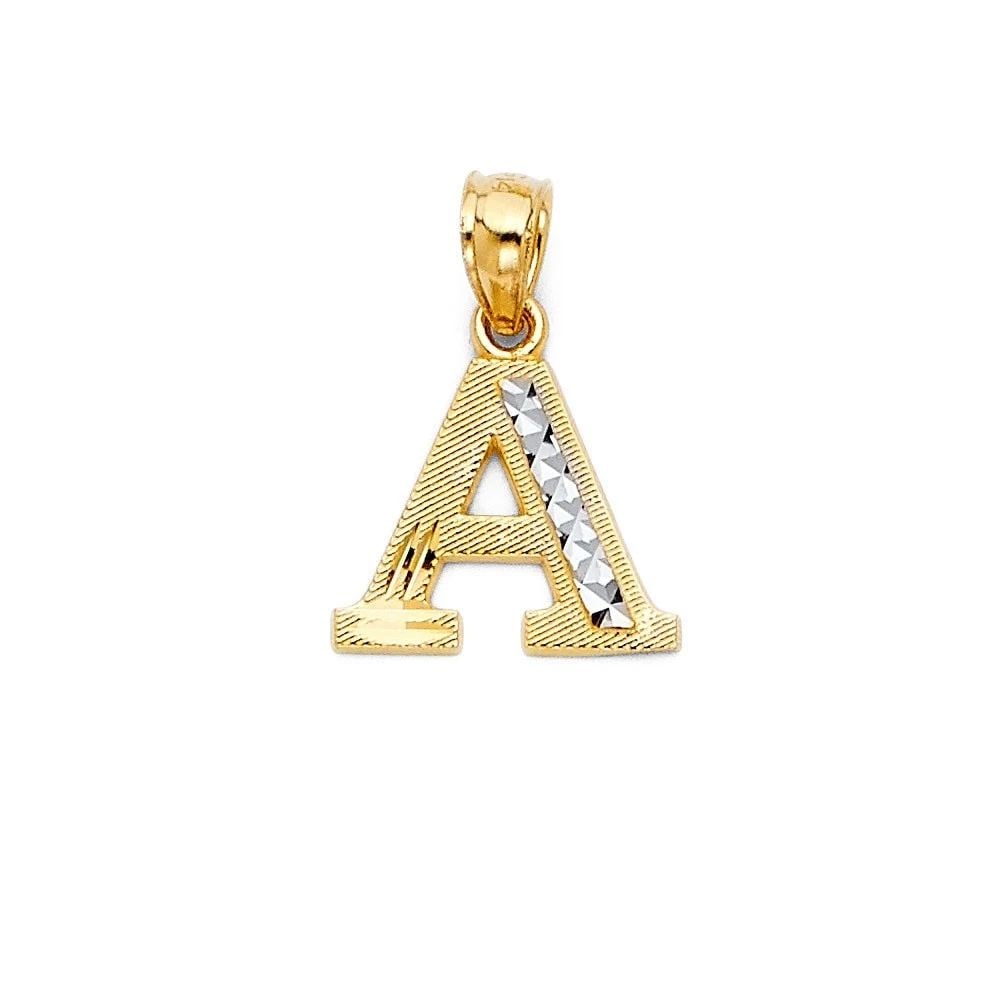 NEW 14K TWO TONE GOLD INITIAL PENDANT: NEW 14K TWO TONE GOLD INITIAL PENDANTINITIAL PENDANTNEW 14KTWO TONE GOLDHeight : 15 mmWidth : 13 mmApx. WEIGHT : 0.6g