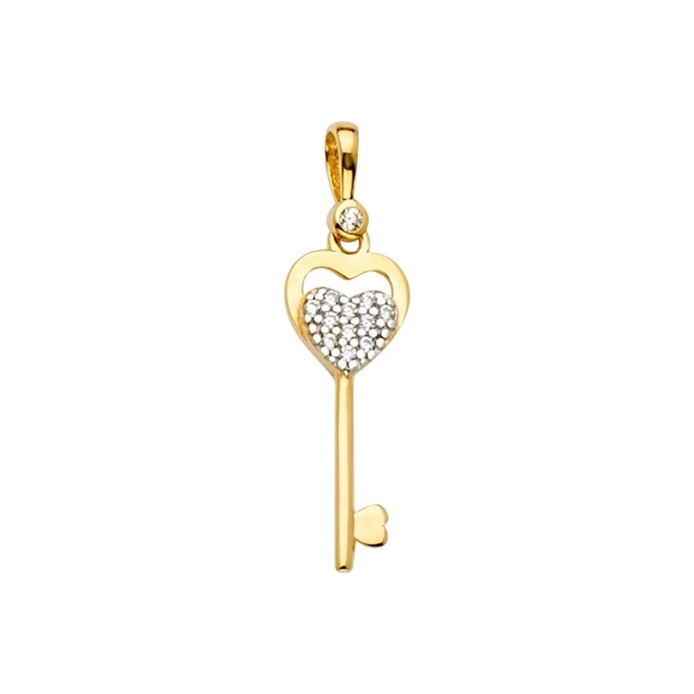 NEW 14K YELLOW GOLD KEY PENDANT: NEW 14K YELLOW GOLD KEY PENDANTKEY PENDANTNEW 14KYELLOW GOLDHeight : 27 mmWidth : 7 mmApx. WEIGHT : 0.6g