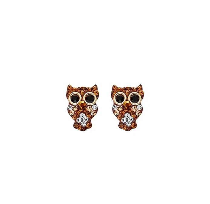 NEW 14K YELLOW GOLD OWL EARRINGS WITH SCREW BACK: NEW 14K YELLOW GOLD OWL EARRINGS WITH SCREW BACKOWL EARRINGS WITH SCREW BACKNEW 14KYELLOW GOLD