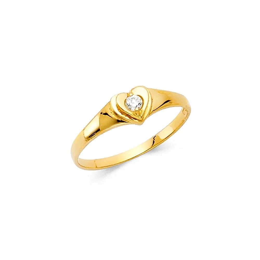 NEW 14K YELLOW GOLD KIDS RING (1 of 2)