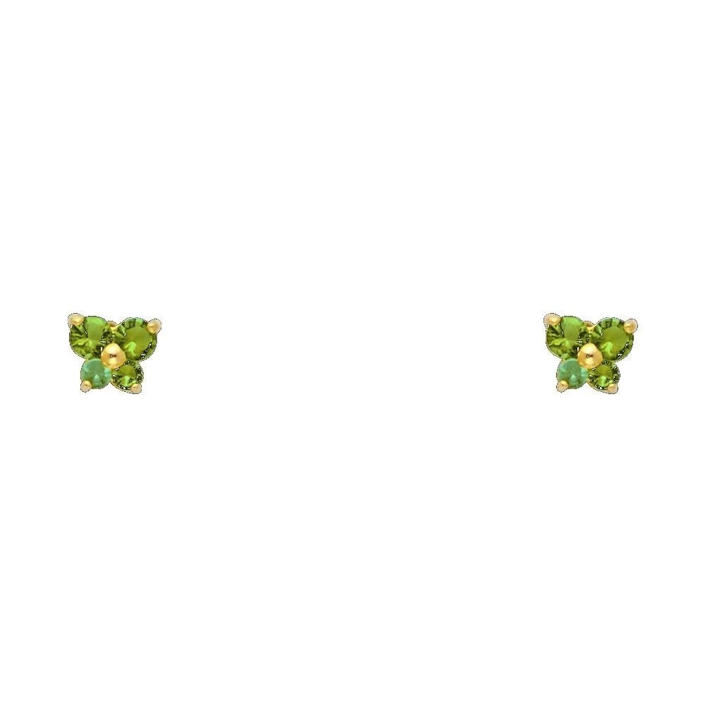 NEW 14K YELLOW GOLD BUTTERFLY SCREW BACK STUD EARRINGS (MAY): NEW 14K YELLOW GOLD BUTTERFLY SCREW BACK STUD EARRINGS (MAY)BUTTERFLY SCREW BACK STUD EARRINGS (MAY)NEW 14KYELLOW GOLD