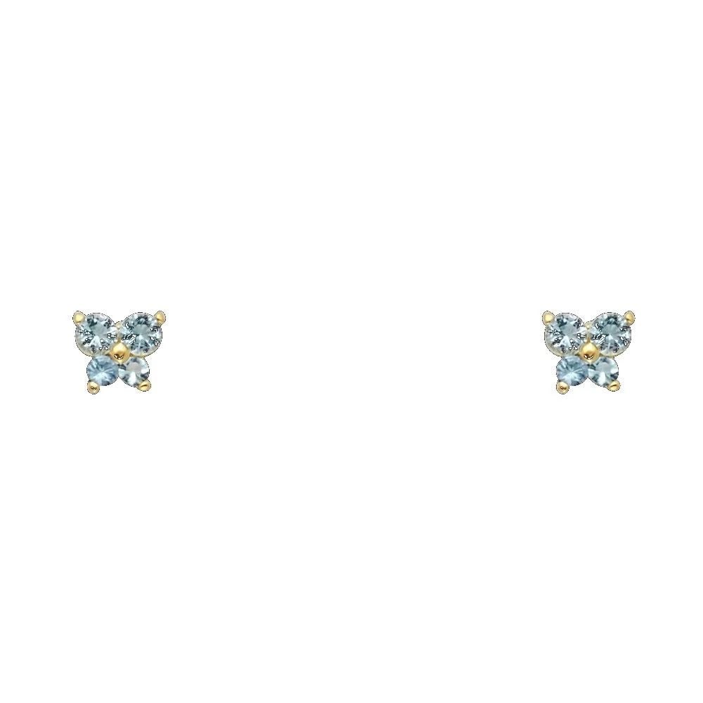 NEW 14K YELLOW GOLD BUTTERFLY SCREW BACK STUD EARRINGS (MAR): NEW 14K YELLOW GOLD BUTTERFLY SCREW BACK STUD EARRINGS (MAR)BUTTERFLY SCREW BACK STUD EARRINGS (MAR)NEW 14KYELLOW GOLD