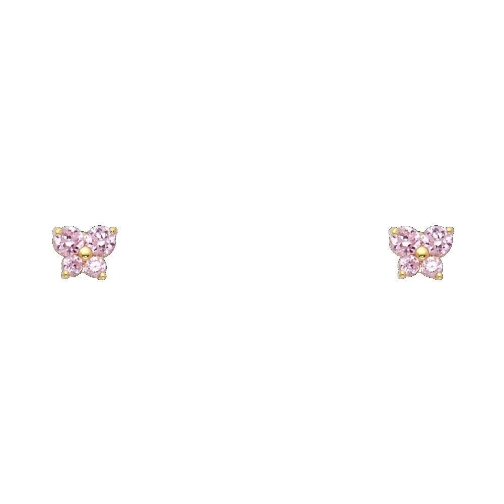 NEW 14K YELLOW GOLD BUTTERFLY SCREW BACK STUD EARRINGS (OCT): NEW 14K YELLOW GOLD BUTTERFLY SCREW BACK STUD EARRINGS (OCT)BUTTERFLY SCREW BACK STUD EARRINGS (OCT)NEW 14KYELLOW GOLD
