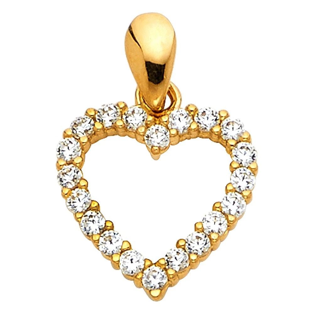 NEW 14K YELLOW GOLD HEART PENDANT: NEW 14K YELLOW GOLD HEART PENDANT 585HEART PENDANT 585NEW 14KYELLOW GOLDHeight : 12 mmWidth : 12 mmApx. WEIGHT : 0.5g