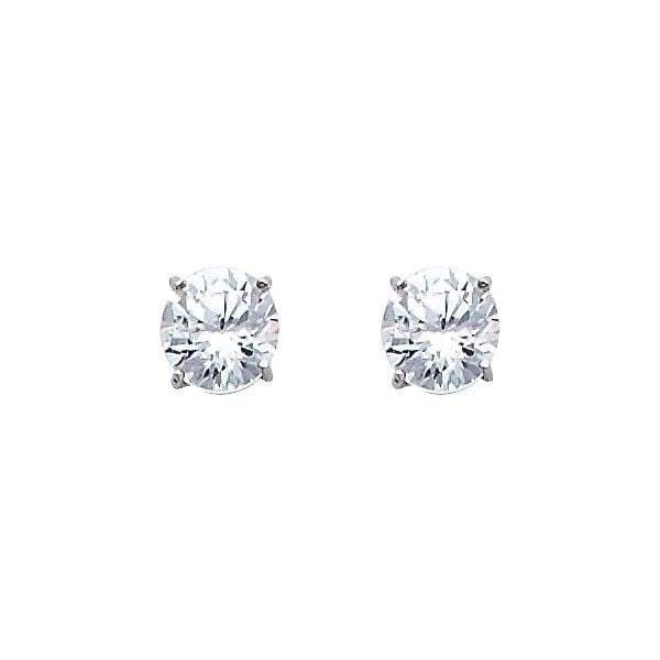 NEW 14K WHITE GOLD 5MM ROUND BASKET SCREW BACK STUD EARRINGS (APR): NEW 14K WHITE GOLD 5MM ROUND BASKET SCREW BACK STUD EARRINGS (APR)5MM ROUND BASKET SCREW BACK STUD EARRINGS (APR)NEW 14KWHITE GOLD