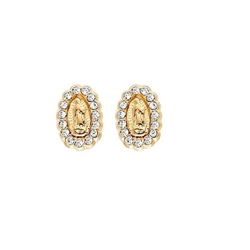NEW 14K YELLOW GOLD GUADLUPE EARRINGS WITH SCREW BACK: NEW 14K YELLOW GOLD GUADLUPE EARRINGS WITH SCREW BACKGUADLUPE EARRINGS WITH SCREW BACKNEW 14KYELLOW GOLD