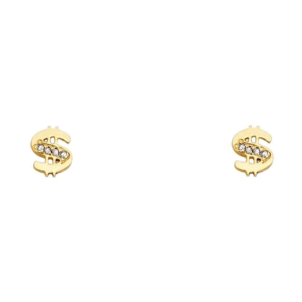 NEW 14K YELLOW GOLD DOLLAR STUD EARRINGS: NEW 14K YELLOW GOLD DOLLAR STUD EARRINGSDOLLAR STUD EARRINGSNEW 14KYELLOW GOLD