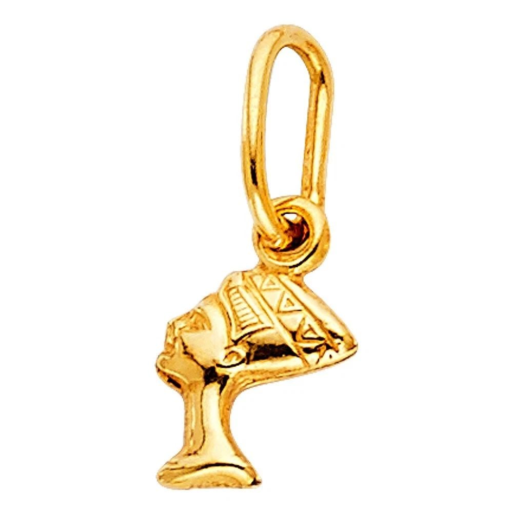 NEW 14K YELLOW GOLD SMALL PARAOH PENDANT: NEW 14K YELLOW GOLD SMALL PARAOH PENDANTSMALL PARAOH PENDANTNEW 14KYELLOW GOLDHeight : 10.5 mmWidth : 7.5 mmApx. WEIGHT : 0.5g
