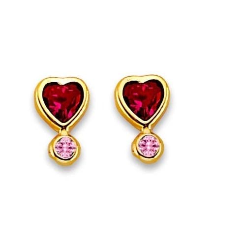 NEW 14K YELLOW GOLD HEART STUD EARRINGS WITH SCREW BACK: NEW 14K YELLOW GOLD HEART STUD EARRINGS WITH SCREW BACKHEART STUD EARRINGS WITH SCREW BACKNEW 14KYELLOW GOLD