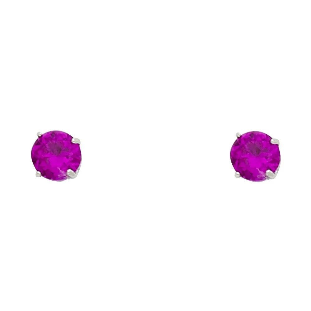 NEW 14K WHITE GOLD ROUND 4MM STUD EARRINGS: NEW 14K WHITE GOLD ROUND 4MM STUD EARRINGSROUND 4MM STUD EARRINGSNEW 14KWHITE GOLD