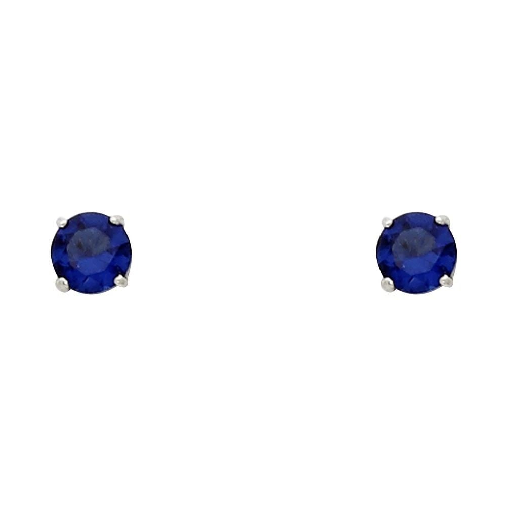NEW 14K WHITE GOLD ROUND 4MM STUD EARRINGS: NEW 14K WHITE GOLD ROUND 4MM STUD EARRINGSROUND 4MM STUD EARRINGSNEW 14KWHITE GOLD