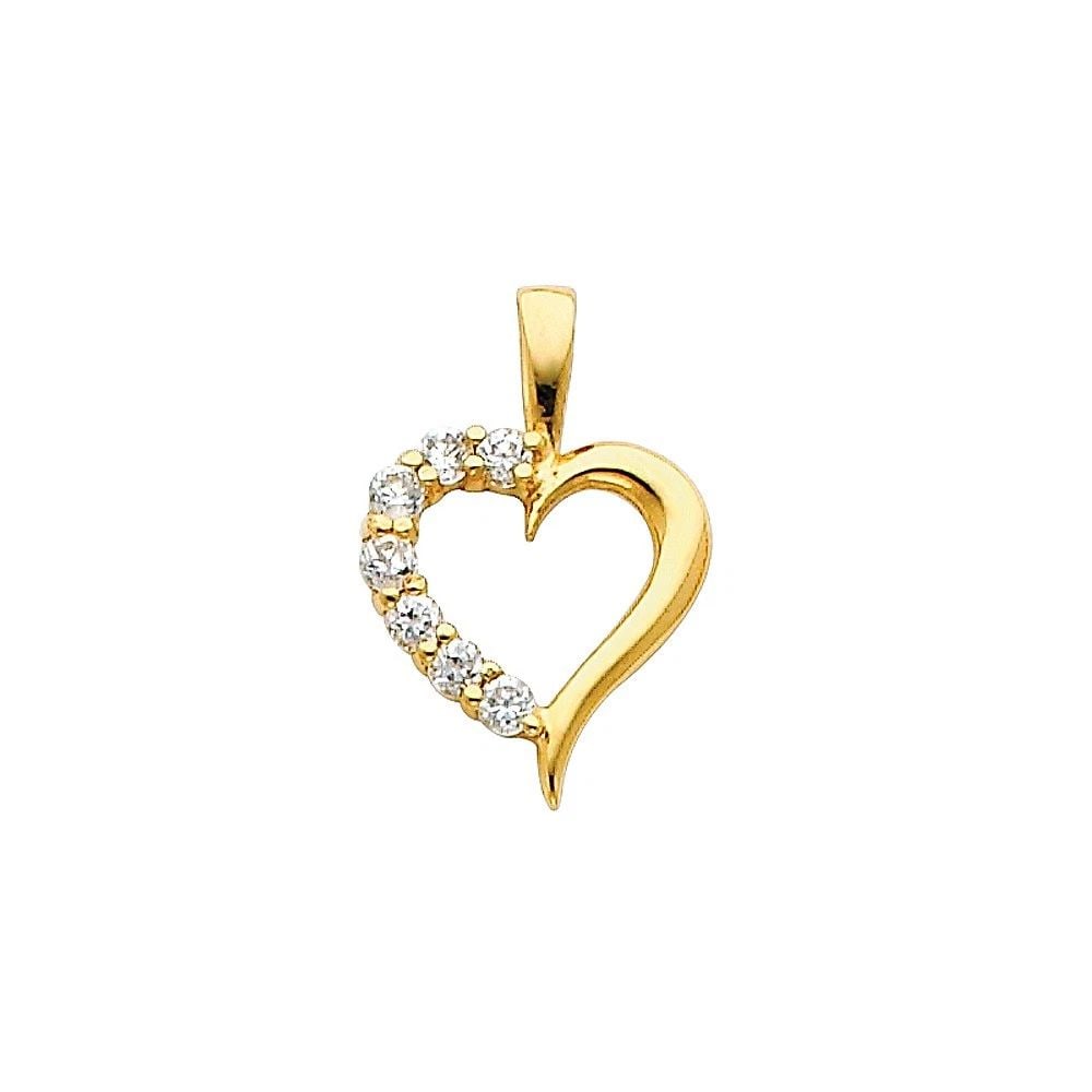 NEW 14K YELLOW GOLD HEART PENDANT: NEW 14K YELLOW GOLD HEART PENDANTHEART PENDANTNEW 14KYELLOW GOLDHeight : 13 mmWidth : 12 mmApx. WEIGHT : 0.5g