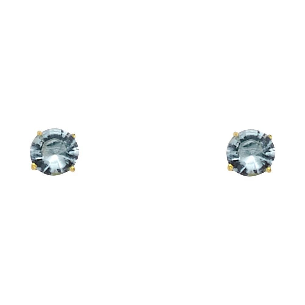 NEW 14K YELLOW GOLD ROUND 4MM STUD EARRINGS: NEW 14K YELLOW GOLD ROUND 4MM STUD EARRINGSROUND 4MM STUD EARRINGSNEW 14KYELLOW GOLD