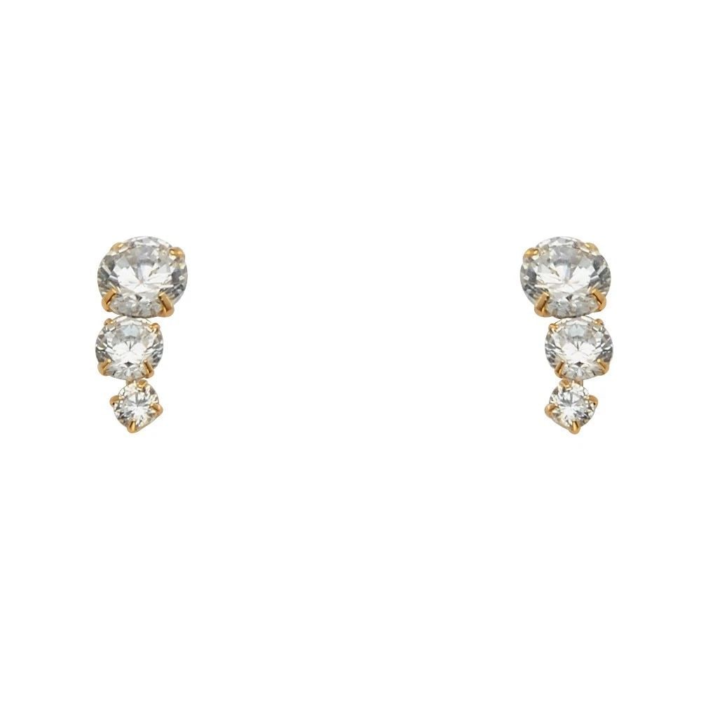 NEW 14K YELLOW GOLD 3 EARRINGS WITH SCREW BACK: NEW 14K YELLOW GOLD 3 EARRINGS WITH SCREW BACK3 EARRINGS WITH SCREW BACKNEW 14KYELLOW GOLD