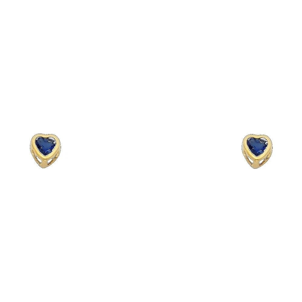 NEW 14K YELLOW GOLD 3MM HEART BEZEL SCREW BACK STUD EARRINGS (SEP): NEW 14K YELLOW GOLD 3MM HEART BEZEL SCREW BACK STUD EARRINGS (SEP)3MM HEART BEZEL SCREW BACK STUD EARRINGS (SEP)NEW 14KYELLOW GOLD