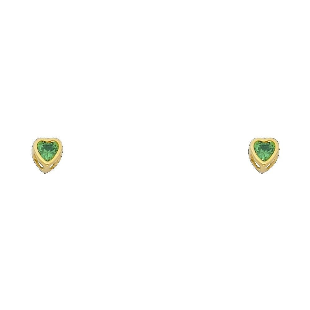 NEW 14K YELLOW GOLD 3MM HEART BEZEL SCREW BACK STUD EARRINGS (MAY): NEW 14K YELLOW GOLD 3MM HEART BEZEL SCREW BACK STUD EARRINGS (MAY)3MM HEART BEZEL SCREW BACK STUD EARRINGS (MAY)NEW 14KYELLOW GOLD