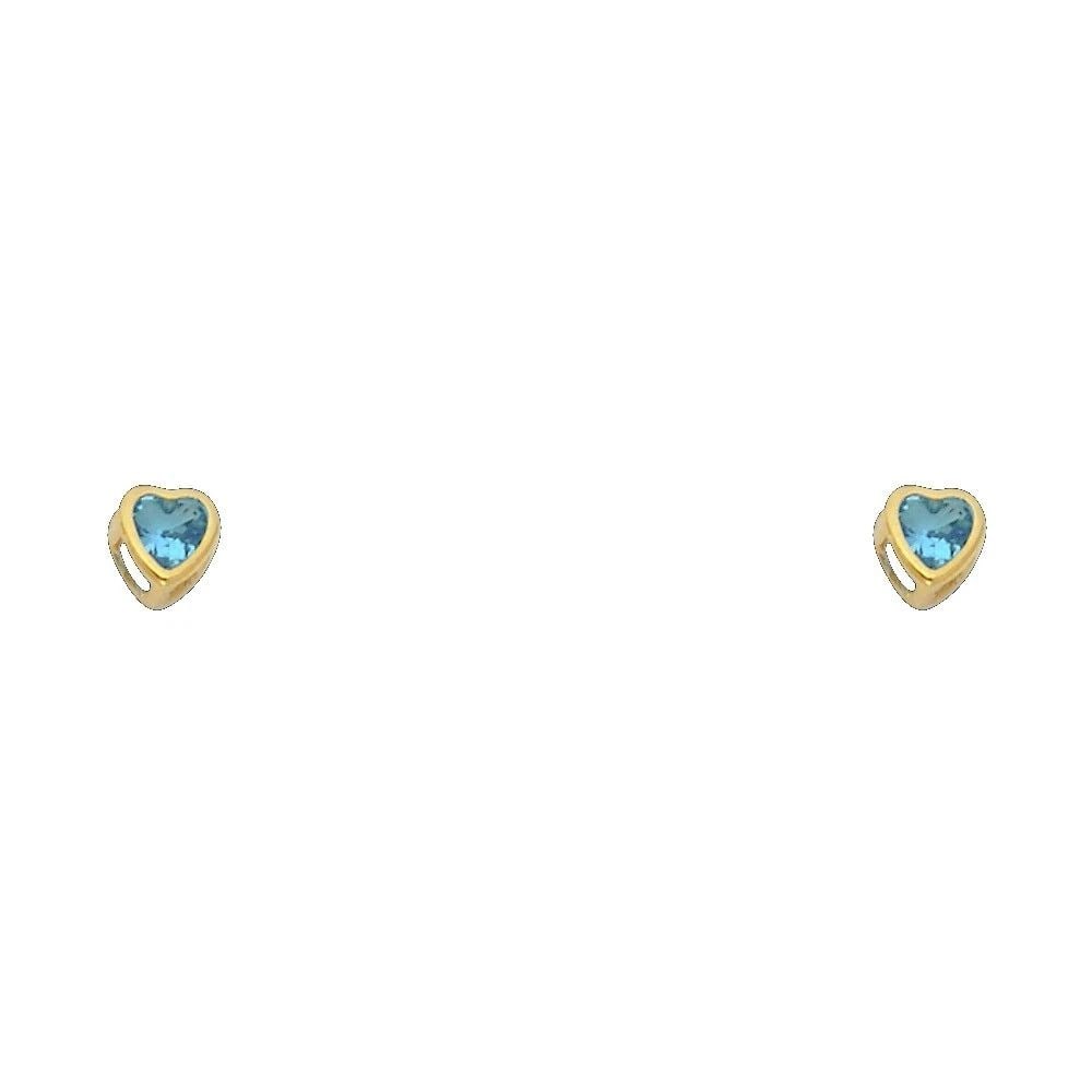 NEW 14K YELLOW GOLD 3MM HEART BEZEL SCREW BACK STUD EARRINGS (DEC): NEW 14K YELLOW GOLD 3MM HEART BEZEL SCREW BACK STUD EARRINGS (DEC)3MM HEART BEZEL SCREW BACK STUD EARRINGS (DEC)NEW 14KYELLOW GOLD