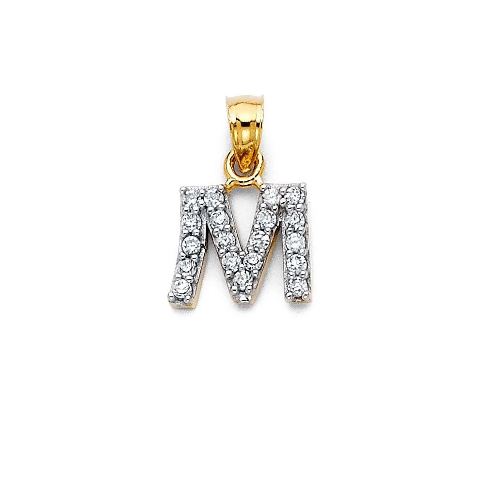 NEW 14K TWO TONE GOLD INITIAL PENDANT: NEW 14K TWO TONE GOLD INITIAL PENDANTINITIAL PENDANTNEW 14KTWO TONE GOLDHeight : 15 mmWidth : 10 mmApx. WEIGHT : 0.5g