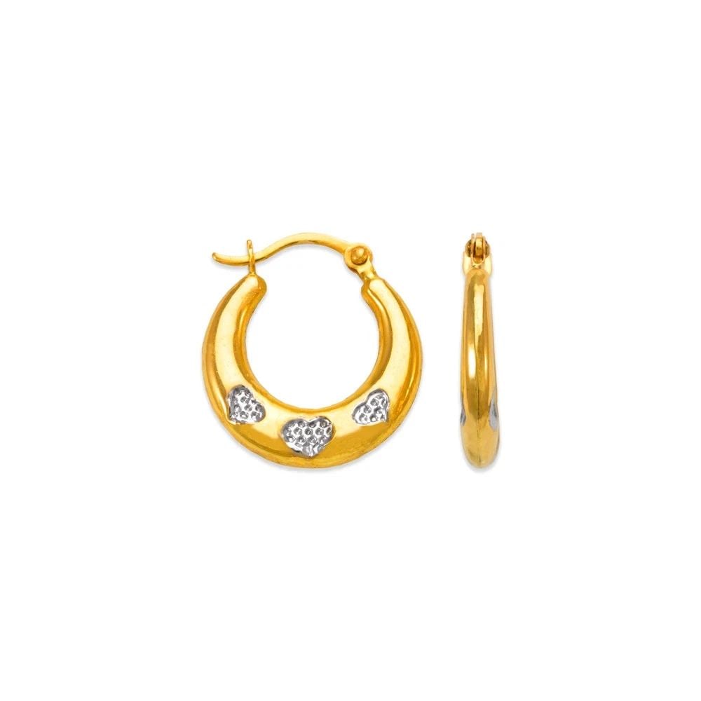 NEW 14K TWO TONE GOLD HOLLOW SUPER LIGHT SHRIMP HOOP EARRINGS: NEW 14K TWO TONE GOLD HOLLOW SUPER LIGHT SHRIMP HOOP EARRINGSHOLLOW SUPER LIGHT SHRIMP HOOP EARRINGSNEW 14KTWO TONE GOLDWidth: Approx. 15mmApx WEIGHT: 0.5g