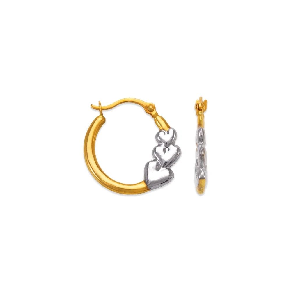 NEW 14K TWO TONE GOLD HOLLOW SUPER LIGHT SHRIMP HOOP EARRINGS: NEW 14K TWO TONE GOLD HOLLOW SUPER LIGHT SHRIMP HOOP EARRINGSHOLLOW SUPER LIGHT SHRIMP HOOP EARRINGSNEW 14KTWO TONE GOLDWidth: Approx. 15mmApx WEIGHT: 0.5g