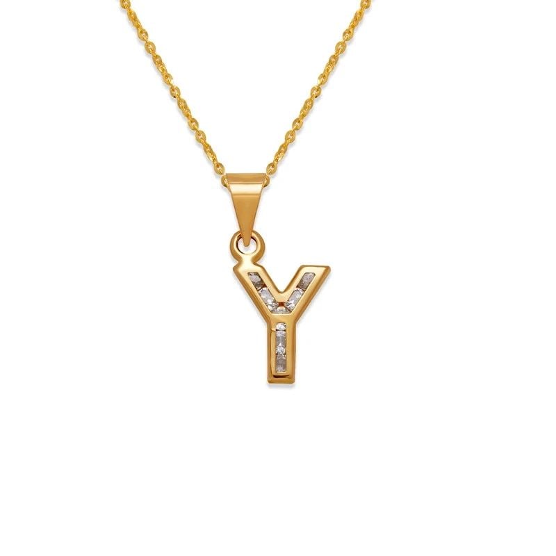 NEW 14K YELLOW GOLD INITIAL "Y" PENDANT (1 of 2)
